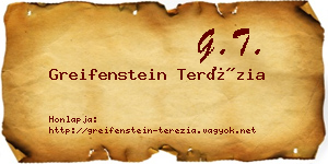 Greifenstein Terézia névjegykártya
