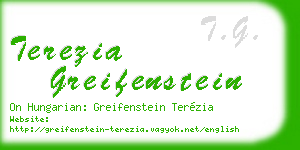 terezia greifenstein business card